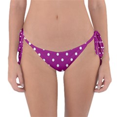 Fuschia Polka Dot Reversible Bikini Bottom by retrotoomoderndesigns