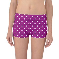 Fuschia Polka Dot Reversible Boyleg Bikini Bottoms by retrotoomoderndesigns