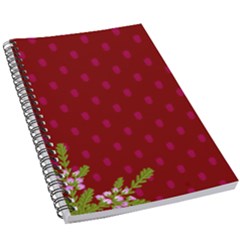 Vivid Burgundy & Heather 5 5  X 8 5  Notebook by WensdaiAmbrose