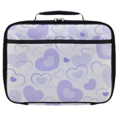 Pastel Purple Hearts Full Print Lunch Bag by retrotoomoderndesigns