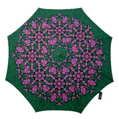 The Most Uniqe Flower Star In Ornate Glitter Hook Handle Umbrellas (medium) by pepitasart