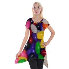 Jelly Beans Short Sleeve Side Drop Tunic by pauchesstore