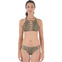 Grunge Abstract Textured Print Perfectly Cut Out Bikini Set View1
