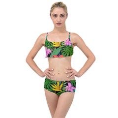 Tropical Adventure Layered Top Bikini Set by retrotoomoderndesigns