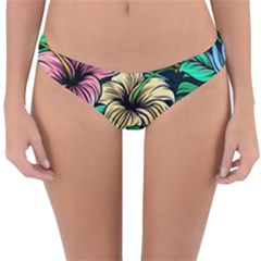 Hibiscus Dream Reversible Hipster Bikini Bottoms by retrotoomoderndesigns