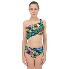 Hibiscus Dream Spliced Up Two Piece Swimsuit by retrotoomoderndesigns