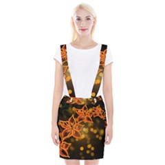 Flowers Background Bokeh Leaf Braces Suspender Skirt by Mariart