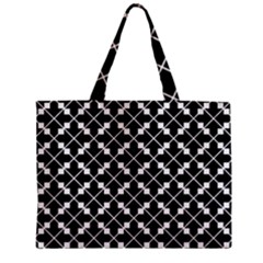 Black And White Fantasy Zipper Mini Tote Bag by retrotoomoderndesigns