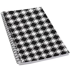 Black And White Diamonds 5 5  X 8 5  Notebook by retrotoomoderndesigns