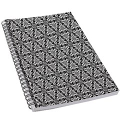 Black And White Filigree 5 5  X 8 5  Notebook by retrotoomoderndesigns