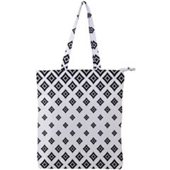 Black And White Tribal Double Zip Up Tote Bag by retrotoomoderndesigns
