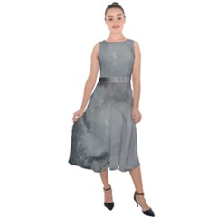 Survivor Of Hurricane Maria Puerto Rico Midi Tie-back Chiffon Dress by StarvingArtisan