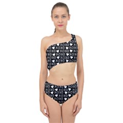 Xo Valentines Day Pattern Spliced Up Two Piece Swimsuit by Valentinaart