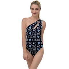 Xo Valentines Day Pattern To One Side Swimsuit by Valentinaart