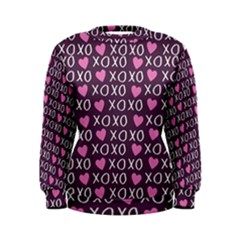 Xo Valentines Day Pattern Women s Sweatshirt by Valentinaart