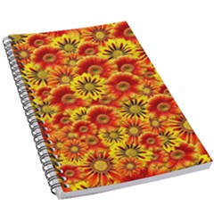 Brilliant Orange And Yellow Daisies 5 5  X 8 5  Notebook by retrotoomoderndesigns