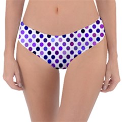 Shades Of Purple Polka Dots Reversible Classic Bikini Bottoms by retrotoomoderndesigns