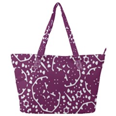 Magenta And White Abstract Print Pattern Full Print Shoulder Bag by dflcprintsclothing
