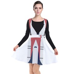 Planet Planets Rocket Shuttle Plunge Pinafore Dress by Wegoenart