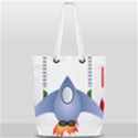 Spaceship Rocket Space Game Cosmos Full Print Rope Handle Tote (Small) View2