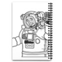 Astronaut Space Exploration Helmet 5.5  x 8.5  Notebook View2