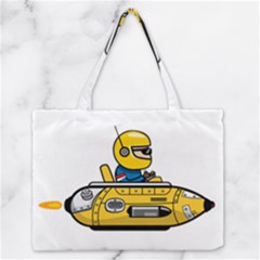 Cartoon Space Racer Galaxy Science Zipper Medium Tote Bag by Wegoenart