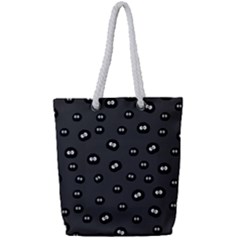 Totoro - Soot Sprites Pattern Full Print Rope Handle Tote (small) by Valentinaart