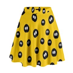Totoro - Soot Sprites Pattern High Waist Skirt by Valentinaart
