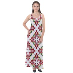 Christmas Wallpaper Background Sleeveless Velour Maxi Dress by Pakrebo