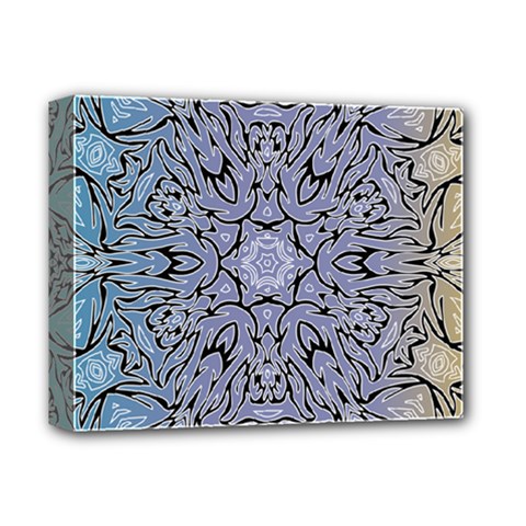 Tile Design Art Mosaic Pattern Deluxe Canvas 14  X 11  (stretched) by Pakrebo