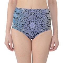 Tile Design Art Mosaic Pattern Classic High-waist Bikini Bottoms by Pakrebo