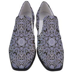 Tile Design Art Mosaic Pattern Slip On Heel Loafers by Pakrebo