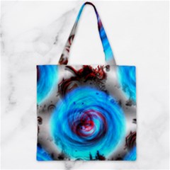 Abstract Kaleidoscope Pattern Zipper Grocery Tote Bag by Pakrebo