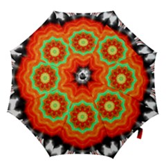 Abstract Kaleidoscope Colored Hook Handle Umbrellas (small) by Pakrebo