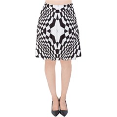 Tile Repeating Pattern Texture Velvet High Waist Skirt by Pakrebo
