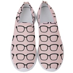 Nerdy Glasses Pink Men s Slip On Sneakers by snowwhitegirl