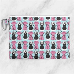 Waitress Uniform Dresses Nerdy Glasses Pattern Blue Canvas Cosmetic Bag (xl) by snowwhitegirl