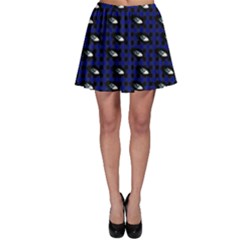 Eyes Blue Plaid Skater Skirt by snowwhitegirl