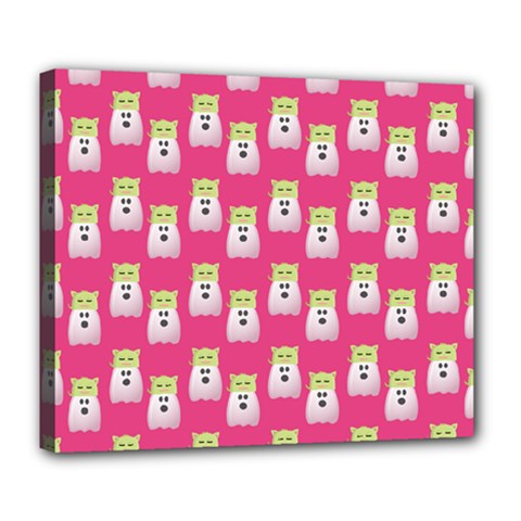 Ghost Pet Pink Deluxe Canvas 24  X 20  (stretched) by snowwhitegirl