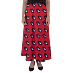Eyes Red Flared Maxi Skirt by snowwhitegirl