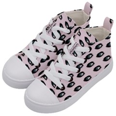 Eyes Pink Kids  Mid-top Canvas Sneakers by snowwhitegirl