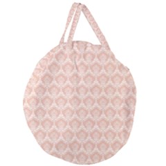 Damask Peach Giant Round Zipper Tote by snowwhitegirl