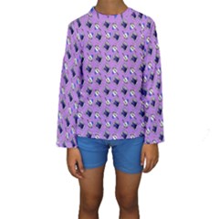Kawaii Grape Rootbeer Kids  Long Sleeve Swimwear by snowwhitegirl