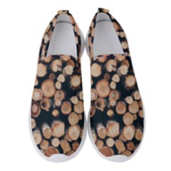 Wood Stick Piles Women s Slip On Sneakers by snowwhitegirl