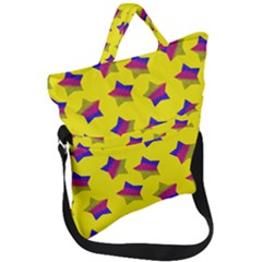 Ombre Glitter  Star Pattern Fold Over Handle Tote Bag by snowwhitegirl