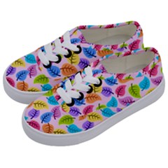 Colorful Leaves Kids  Classic Low Top Sneakers by snowwhitegirl