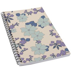 Vintage Floral Blue Pattern 5 5  X 8 5  Notebook by snowwhitegirl