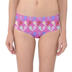 Colorful Cherubs Pink Mid-waist Bikini Bottoms by snowwhitegirl