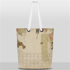 Flapper Lady Vintage Full Print Rope Handle Tote (small) by snowwhitegirl