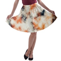 Multicolored Blur Abstract Texture A-line Skater Skirt by dflcprintsclothing